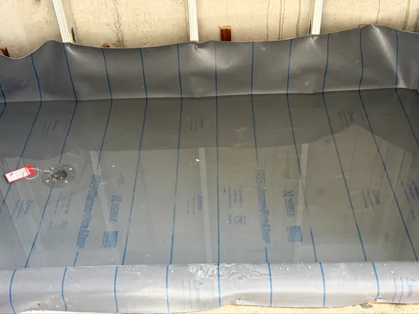 Brigadoon Renovation — Shower pan liner flood test